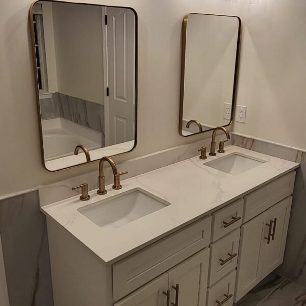 Bathroom Floor Tile Installation & Sink Upgrade