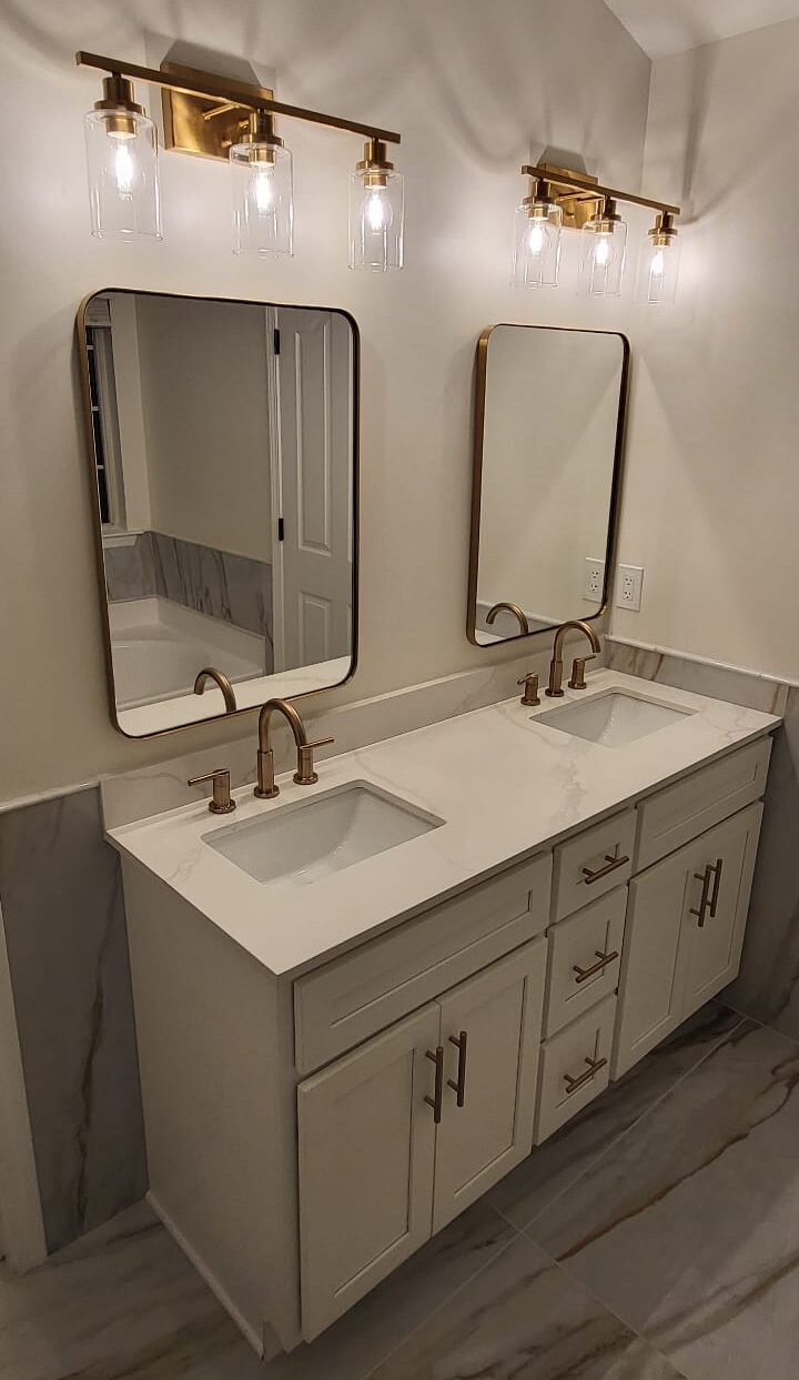 Bathroom Floor Tile Installation & Sink Upgrade